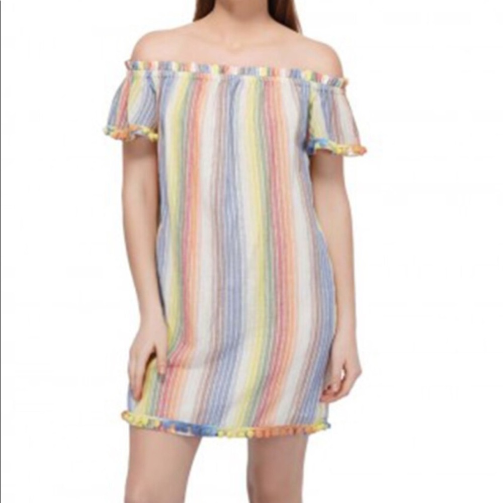 America & Beyond off the shoulder dress